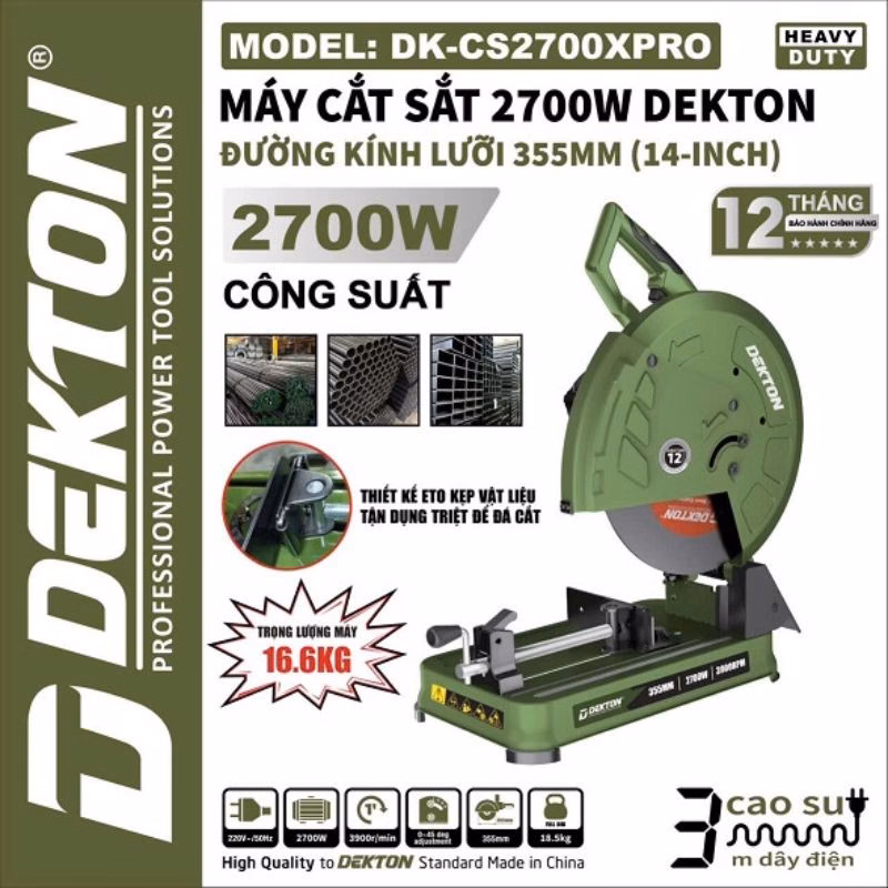 Máy cắt sắt bàn Dekton DK-CS2700XPRO