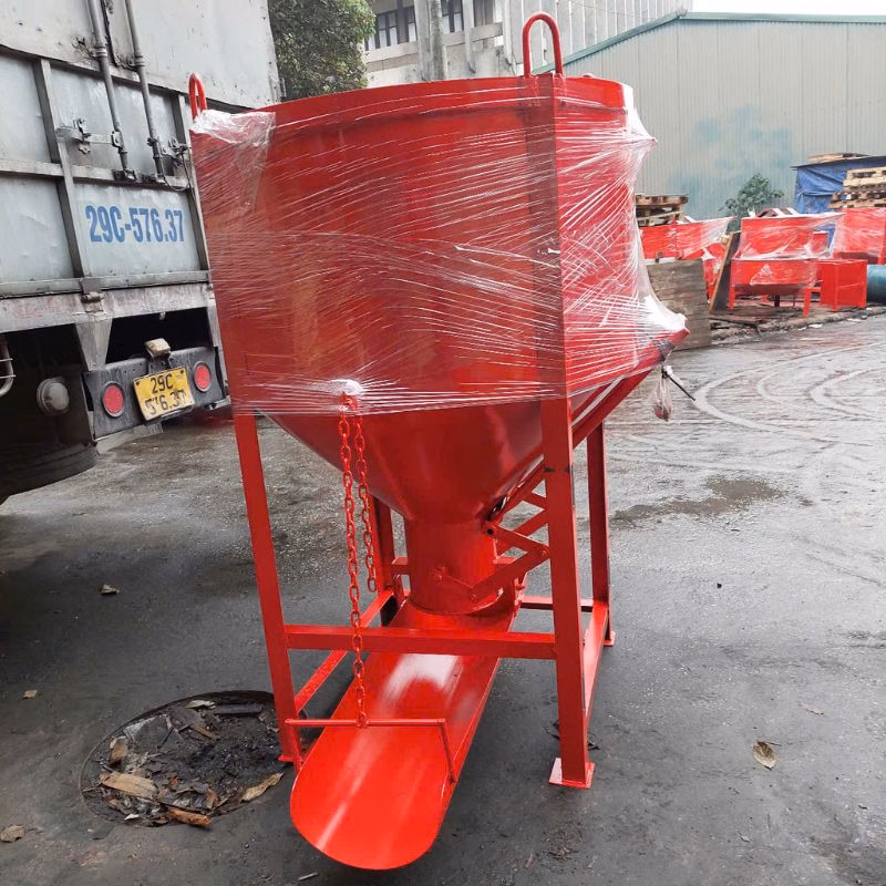Phễu đổ bê tông 0.9m3 có máng giá rẻ
