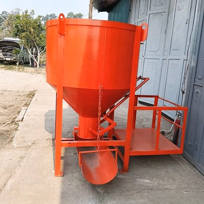 Phễu đổ bê tông 1.5m3 có máng giá rẻ