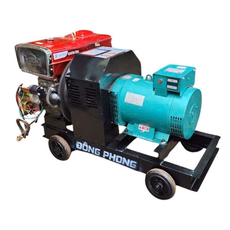 Máy phát điện đầu nổ Đông Phong D15 7.5kw mát nước 220V/380V