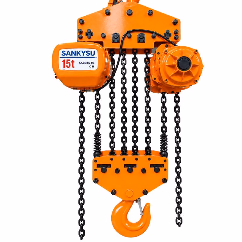 Pa lăng xích điện 15 tấn cố định SANKYSU KKBB15-06