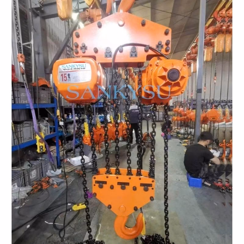 Pa lăng xích điện di chuyển 15 tấn SANKYSU KKBB15-06