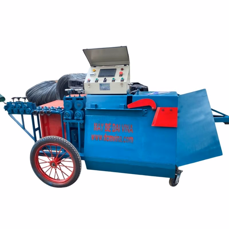 Máy bẻ đai sắt tự động phi 6-8 có bánh xe kéo