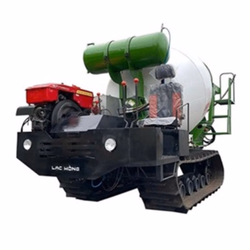 Xe bồn trộn bê tông tươi bánh xích 1 khối Lạc Hồng